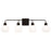 Homeplace Lighting Tanner 4 Light Vanity, Black/Soft White
