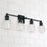 Capital Lighting Rory 2 Light Vanity in Matte Black/Clear