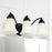 Capital Lighting Brady Vanity, Black/White Faux Alabaster -