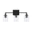 Capital Lighting Clint Vanity, Black Iron/Clear Water