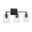 Capital Lighting Clint Vanity, Black Iron/Clear Water