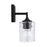 Capital Lighting Clint Vanity, Black Iron/Clear Water