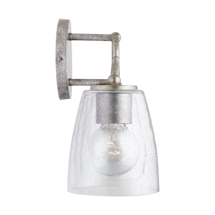 Capital Lighting Oran Vanity, Antique Silver/Clear Seeded