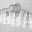 Capital Lighting Oran Vanity, Antique Silver/Clear Seeded