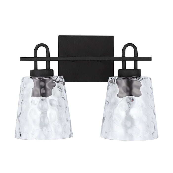 Capital Lighting Vanity, Black Iron/Clear Water