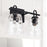 Capital Lighting Vanity, Black Iron/Clear Water