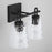 Capital Lighting Vanity, Black Iron/Clear Water