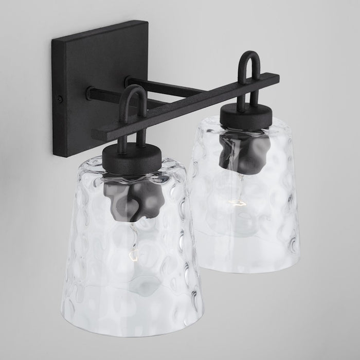 Capital Lighting Vanity, Black Iron/Clear Water