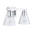 Capital Lighting Vanity, Chrome/Clear Embossed Spiral