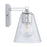 Capital Lighting Vanity, Chrome/Clear Embossed Spiral