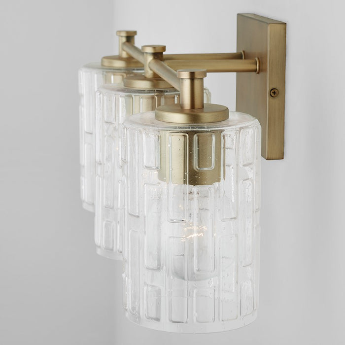 Capital Lighting 2-Light Vanity, Clear Embossed