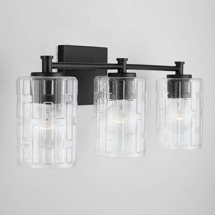 Capital Lighting 2-Light Vanity, Clear Embossed