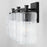 Capital Lighting 2-Light Vanity, Clear Embossed