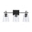 Capital Lighting Vanity, Black Iron/Clear Water