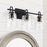 Capital Lighting Vanity, Black Iron/Clear Water