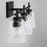 Capital Lighting Vanity, Black Iron/Clear Water