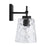 Capital Lighting Vanity, Black Iron/Clear Water