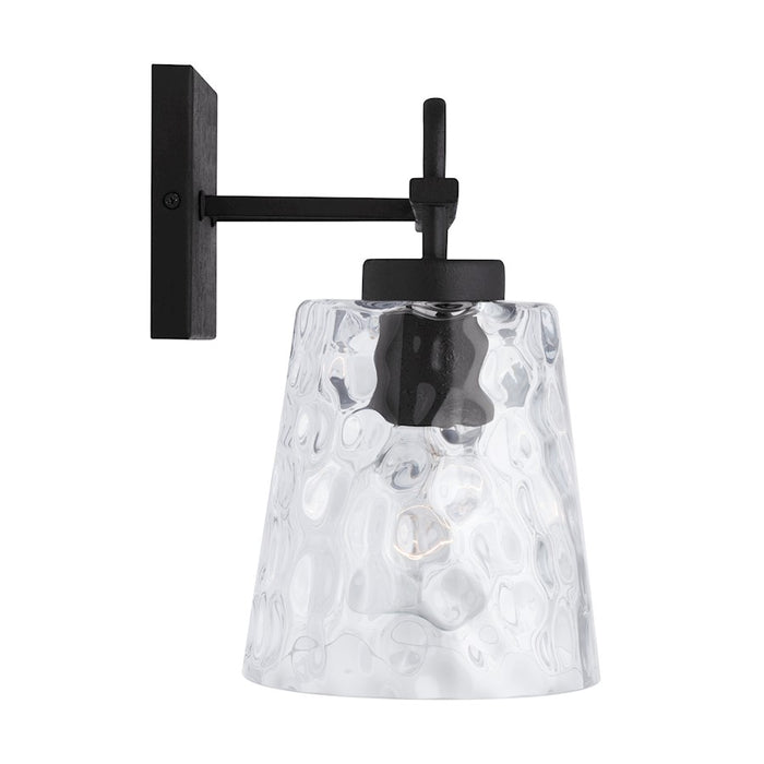 Capital Lighting Vanity, Black Iron/Clear Water