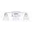 Capital Lighting Vanity, Chrome/Clear Embossed Spiral