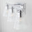 Capital Lighting Vanity, Chrome/Clear Embossed Spiral