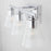 Capital Lighting Vanity, Chrome/Clear Embossed Spiral
