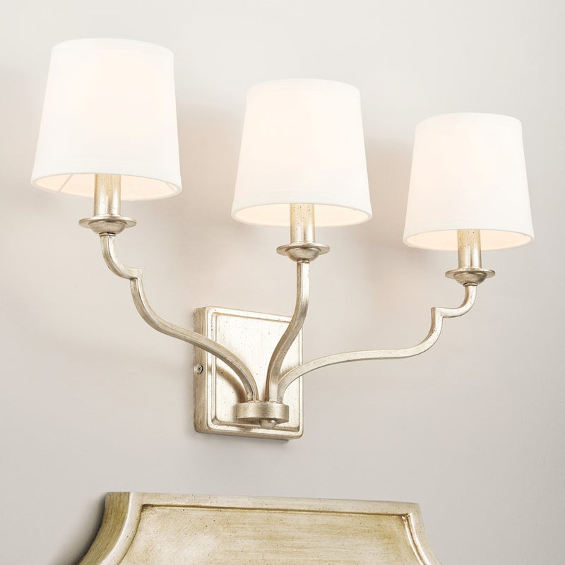 Capital Lighting Ophelia 3-Light Vanity, Winter Gold