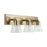 Capital Lighting Jordyn 3-Light Vanity, Aged Brass/Clear Seeded