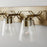 Capital Lighting Jordyn 3-Light Vanity, Aged Brass/Clear Seeded
