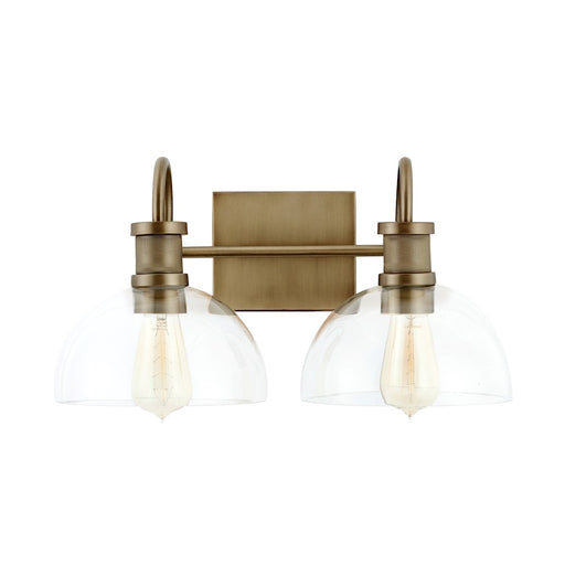 Capital Lighting Vanity, Aged Brass/Clear