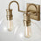 Capital Lighting Vanity, Aged Brass/Clear