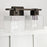 Capital Lighting Vanity, Oil Rubbed Bronze/Clear Seeded
