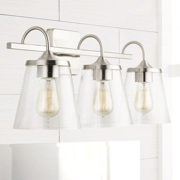 Capital Lighting Vanity, Clear Seeded