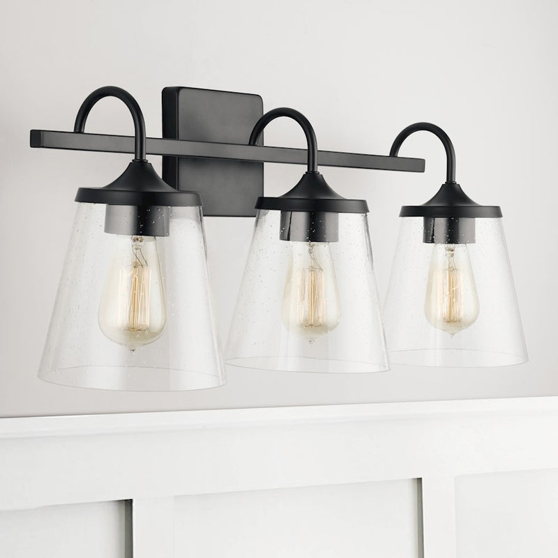 Capital Lighting Vanity, Clear Seeded