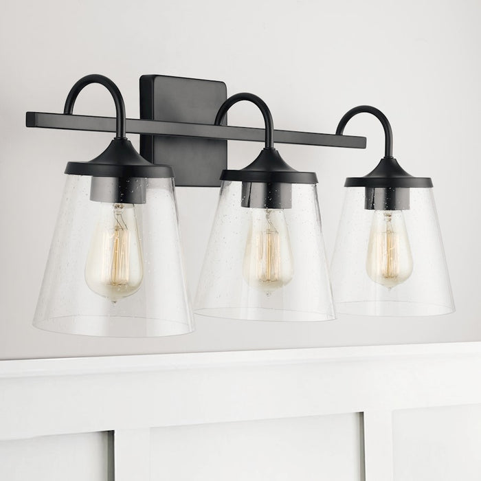 Capital Lighting Vanity, Clear Seeded
