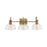 Capital Lighting Vanity, Aged Brass/Clear