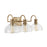 Capital Lighting Vanity, Aged Brass/Clear