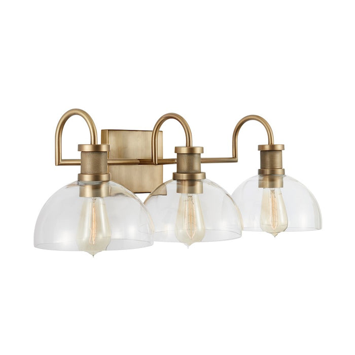 Capital Lighting Vanity, Aged Brass/Clear