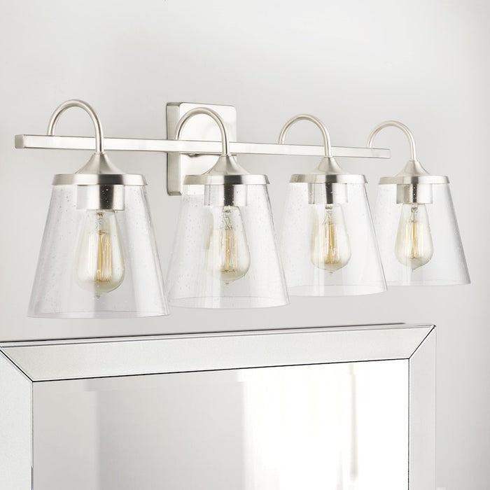 Capital Lighting Vanity, Clear Seeded