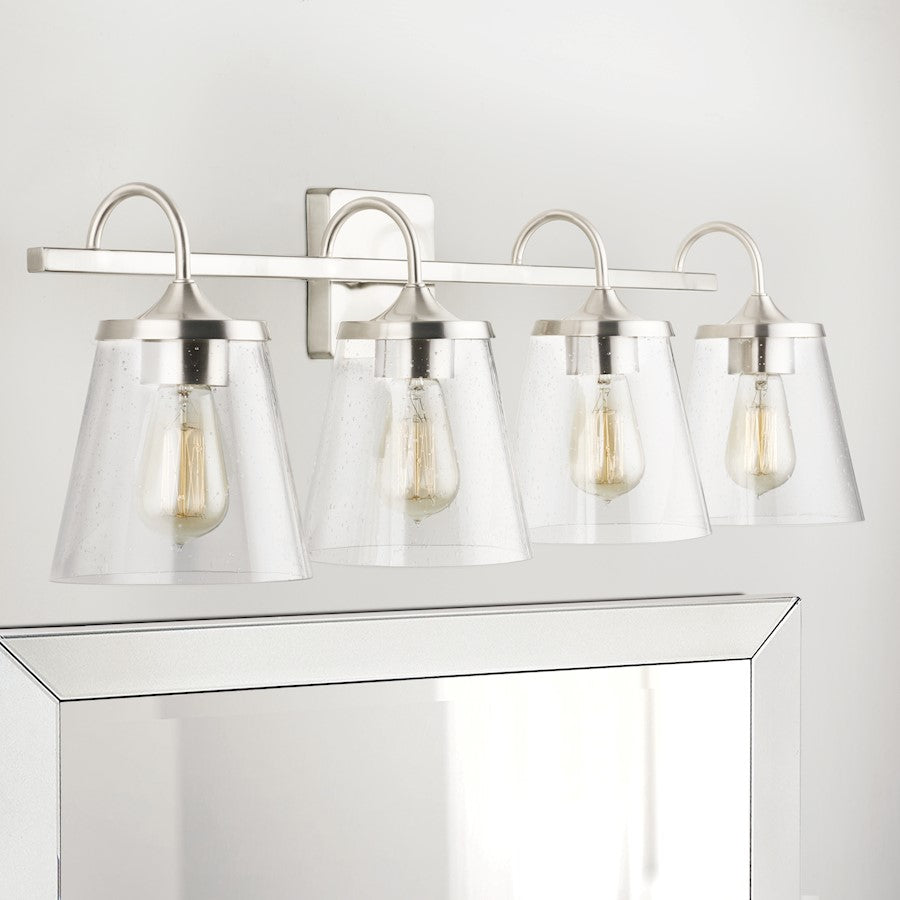 Capital Lighting Vanity, Clear Seeded