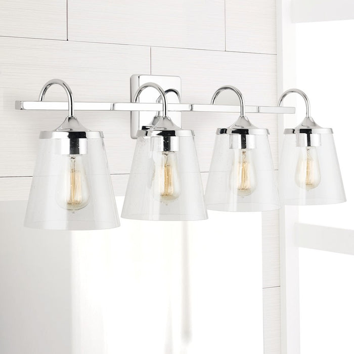 Capital Lighting Vanity, Clear Seeded