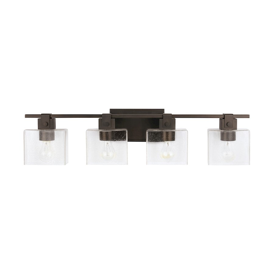 Capital Lighting Vanity, Oil Rubbed Bronze/Clear Seeded