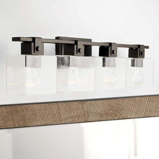 Capital Lighting Vanity, Oil Rubbed Bronze/Clear Seeded