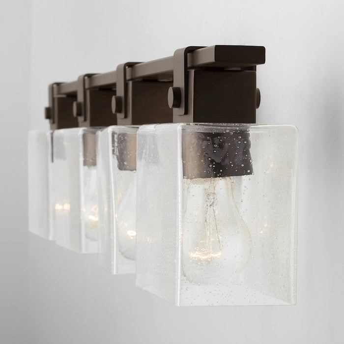 Capital Lighting Vanity, Oil Rubbed Bronze/Clear Seeded