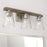 Capital Lighting Connor 3-Light Vanity, Black Matte Nickel/Clear
