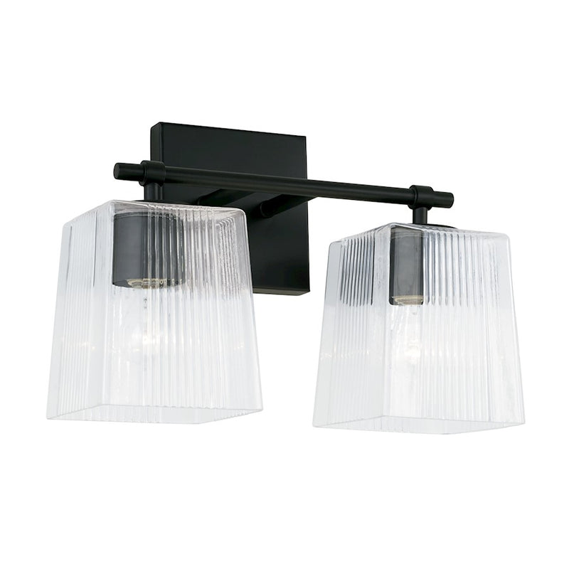 Capital Lighting Lexi Vanity, Clear Fluted