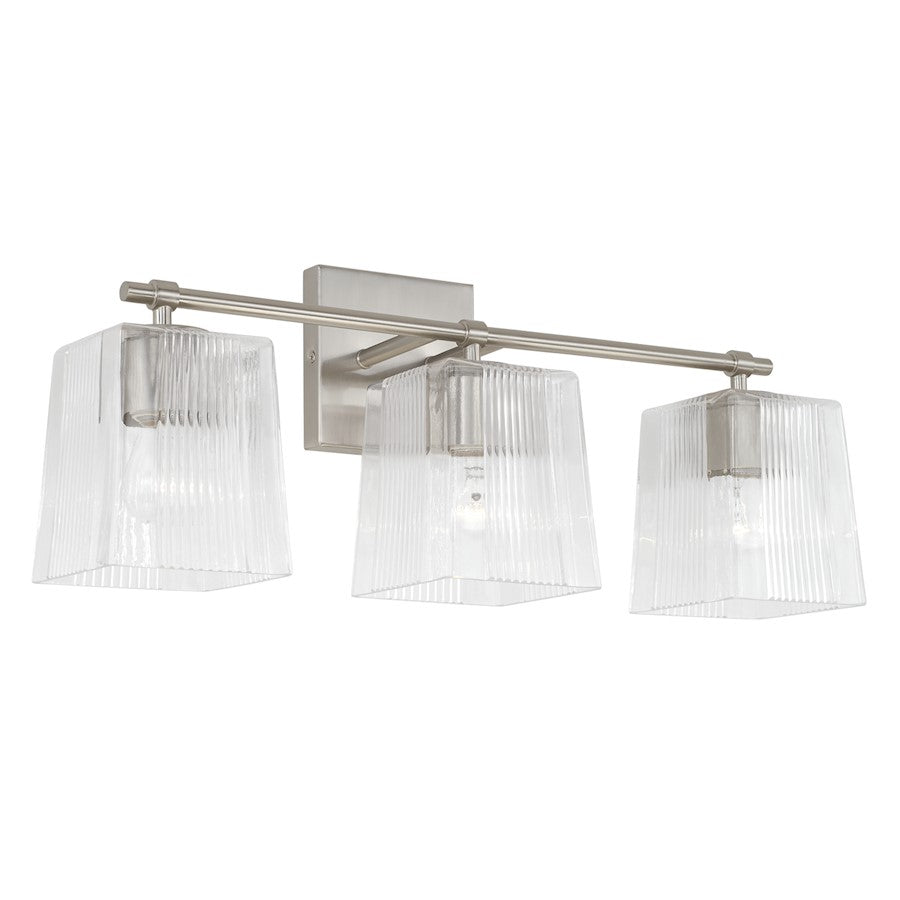 Capital Lighting Lexi Vanity, Clear Fluted