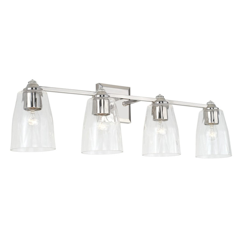 Capital Lighting Laurent Vanity in Polished Nickel/Clear
