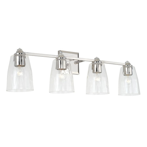 Capital Lighting Laurent Vanity in Polished Nickel/Clear