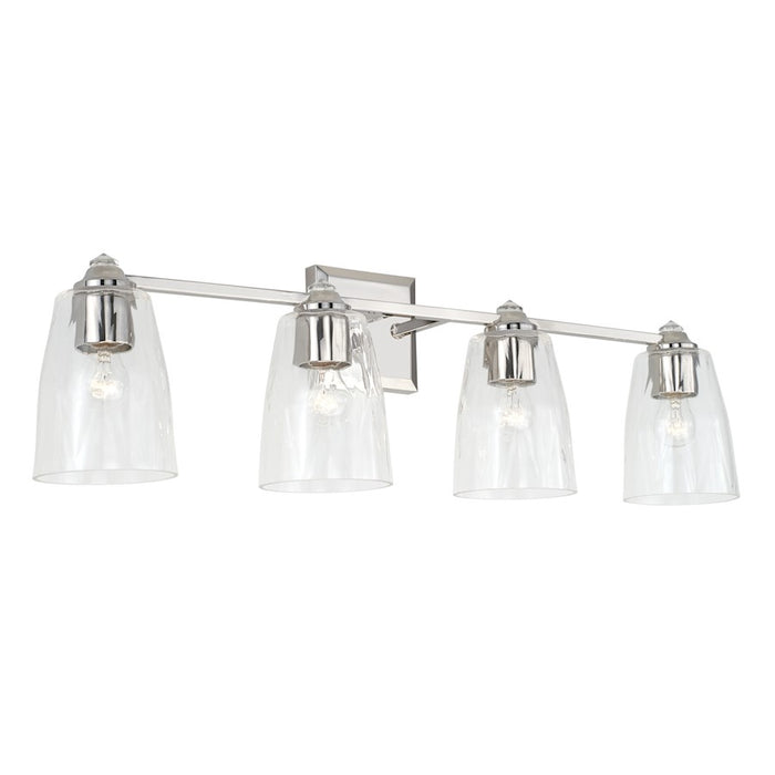 Capital Lighting Laurent Vanity in Polished Nickel/Clear