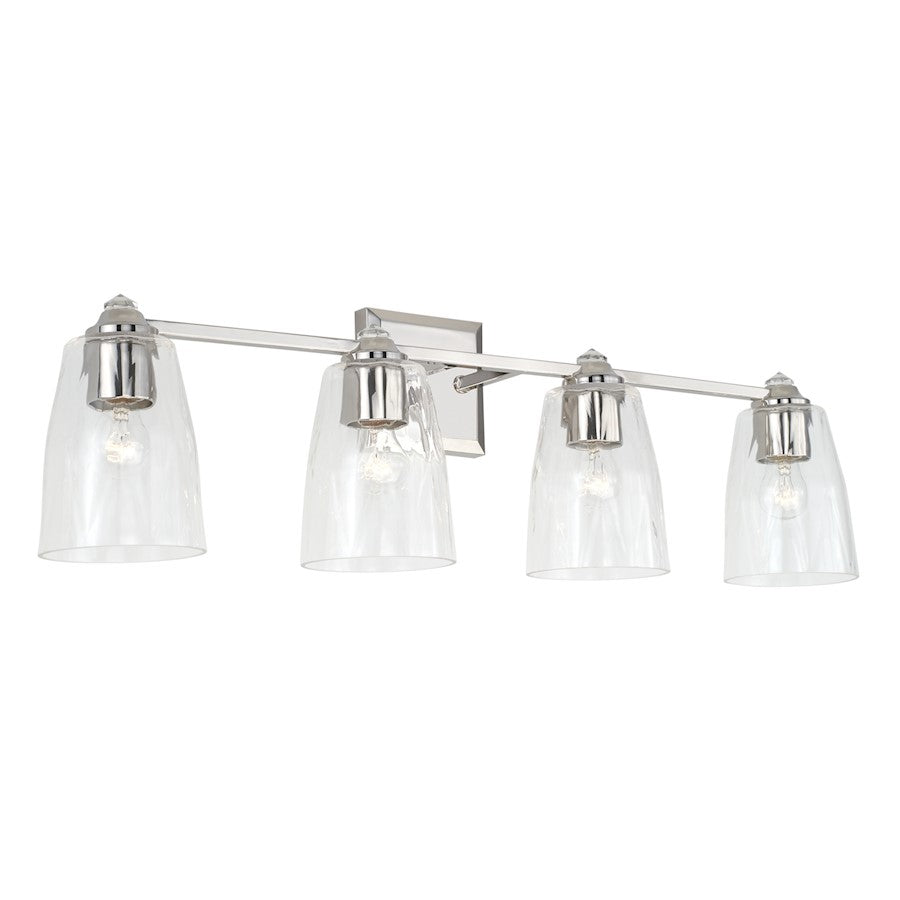 Capital Lighting Laurent Vanity in Polished Nickel/Clear